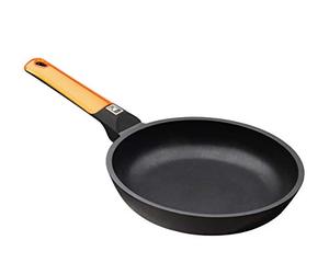 BRA Efficient Orange | Poêle 24 cm, Fonte d’Aluminium avec Revêtement Antiadhésif Platinum Plus sans PFOA, Compatible Tous Feux Dont Induction