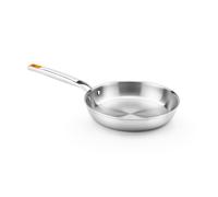 BRA Efficient | Poêle Efficient Inox Triply 20 cm, inox 18/10, sans antiadhésif avec fond diffuseur triple forgé, sans PFOA, manche riveté