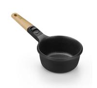 BRA Market | Casserole 16 cm, en fonte d'aluminium, antiadhésive ultra renforcée sans PFOA, adaptée à tous types de feux et induction, noire