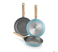 BRA Nordik | Ensemble de Poêles 20-24-28 cm en Aluminium Forgé avec Antiadhésif, Convient à Tous les Types de Cuisines, Y Compris