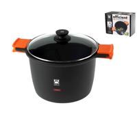 BRA Poêle Ronde Noire, Orange 20x23x14 Cm