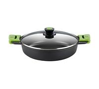 Bra Faitout bas Prior 36 cm – Fonte d'aluminium, antiadhésif sans PFOA, couvercle verre, induction