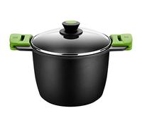 Bra Marmite Prior 20 cm, fonte d'aluminium, Ainadhésif sans PFOA, anses silicone, induction, noir