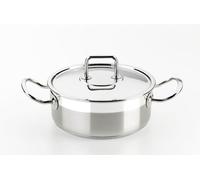 Casserole Professionnelle - BRA - Inox 18/10 - 18 cm - Compatible Tous Feux - Couvercle Inclus