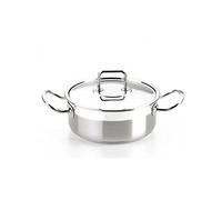 BRA Profesional | Casserole Professionnelle Inox 18/10 avec Couvercle 22 cm, Compatible Tous Feux Dont Induction