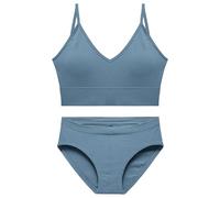 Bra Set Women's Deep V Tank Top No Underwire Small Breast Push-up Triangle Cup(Khaki,XL)(Blue,L)