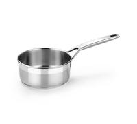 BRA Signature | Casserole 18 cm (1,75 L), inox 18/10, sans antiadhésif, résistante à l'usure, triple fond pleine induction adaptée à