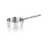 BRA Signature | Casserole 18 cm (1,75 L), inox 18/10, sans antiadhésif, résistante à l'usure, triple fond pleine induction adaptée à