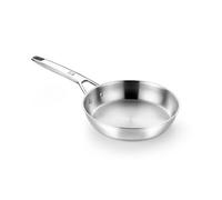 BRA Signature | Poêle 20 cm en inox 18/10 sans antiadhésif, résistante à l'usure, triple fond full induction adaptée à tous feux