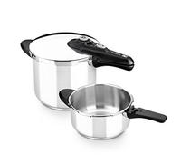 BRA Vitesse | Set 2 Autocuiseurs Cocottes Minute à Baïonette, 4 L et 7 L, Acier Inox 18/10, Tous Feux Dont Induction