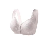 Bra with Front Closure for Comfortable, Wireless Lace Underwear, Supportive, Non-Slip T-Shirt Bra with Full Coverage and Lifting Function., Light Pink, 16(Light Pink,14)