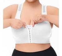 Bra Without Underwire, Comfortable, wire-Free Bra in Plus Size, Breathable Hollow Back Design, Thin, Versatile and Stylish Underwear, White, 3XL(Black,6XL)