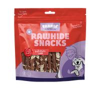 Braaaf Rawhide Roll Sticks - Variantes: Agneau Et Poisson - 25 Pcs