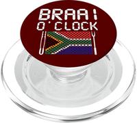 Braai O Clock Time Drapeau drôle Afrique du Sud PopSockets PopGrip pour MagSafe