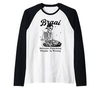 Braai Squelette Grill Master Humour Humour BBQ Manche Raglan