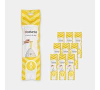 BRABANTIA 10 rouleaux de 20 sacs poubelle PerfectFit Code A 3L - Blanc