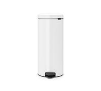 Brabantia 111785 New Icon Poubelle à Pédale Acier Inoxydable Blanc 30 x 34 x 67,5 cm 30 L