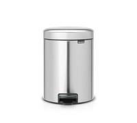 Brabantia 112102 New Icon Poubelle à Pédale Acier Inoxydable Argent 20,6 x 26,6 x 29,2 cm 5 L