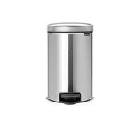 Brabantia 113604 New Icon Poubelle à Pédale Acier Inoxydable Argent 24 x 32,5 x 40 cm 12 L