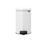 Brabantia 113864 New Icon Poubelle à Pédale Acier Inoxydable Blanc 24 x 32,5 x 40 cm 12 L