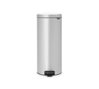 Poubelle manuelle BRABANTIA pédale NewIcon 30L MetallicGrey Silent