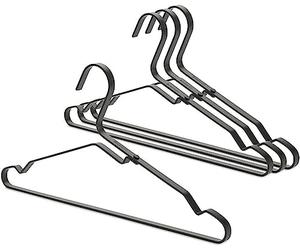 Brabantia - 118647 - Cintre pour Vêtements en Aluminum, Kit de 4, Noir