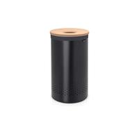 Brabantia - 120022 - Corbeille à Linge 60L Couvercle Liège Noir