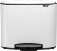 Brabantia 121005 - Poubelle Bo Pedal Bin, 3 x 11 litres, Blanc
