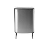 Brabantia - 130649 - Poubelle Bo Touch Bin Hi, 2x30L, Matt Steel Fingerprint Proof