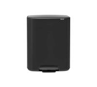 Brabantia 211362 - Poubelle à pédale Bo, avec 1 seau intérieur, 60L - Noir