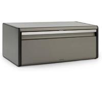 Brabantia 299384 - Boîte À Pain Avec Couvercle À Charnière, Argent (Platine), 46,5 X 25 X 18,7 Cm