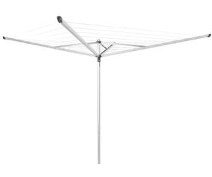 Brabantia 323201 Essential Séchoir Extérieur 40 m + Douille Plastique + Housse de Protection Gris 189 x 189 x 190 cm