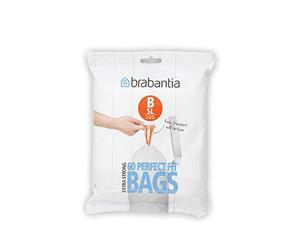 Brabantia 348969 Distributeur de Sacs Poubelles Poignées Coulissantes 5 L Blanc 60 Sacs