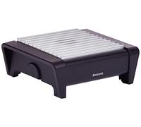 Brabantia 477041 Chauffe-Plat 1 Bougie + Grille Grise Noir Satiné, 40 x 20 x 10 cm
