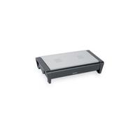 BRABANTIA 477140 CHAUFFE-PLAT 2 BOUGIES + GRILLE GRISE NOIR SATINÉ Noir G