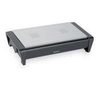 BRABANTIA 477140 CHAUFFE-PLAT 2 BOUGIES + GRILLE GRISE NOIR SATINÉ Noir G