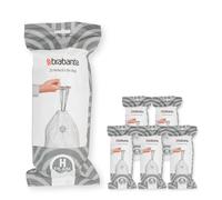 BRABANTIA 6 rouleaux de 20 sacs poubelle PerfectFit Code H 50-60L - Blanc