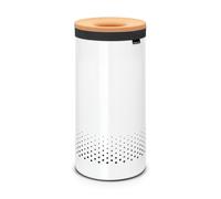 Brabantia Bac à linge - 35 litres - couvercle en liège - sac à linge amovible - blanc 104367