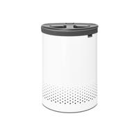 Brabantia Bac à linge - 55 litres - couvercle en plastique - sac à linge amovible - blanc 304903