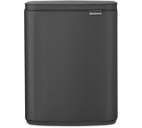Brabantia Bo poubelle 12 l noir-gris 233746