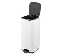Brabantia Poubelle à pédale Bo Waste Bin 30 L – Fermeture progressive – Seau amovible – Blanche