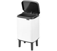 Brabantia Poubelle Bo Hi 4 L – Fermeture douce, seau amovible, poignée – Blanc
