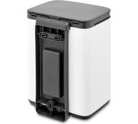Brabantia Bo Poubelle 4 L Rectangulaire Acier Noir, White