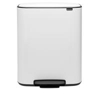 Brabantia Poubelle à pédale Bo bin 2 x 30 L White
