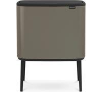 Poubelle Bo Touch Bin - BRABANTIA - 2 seaux intérieurs - 11 + 23 L - Platinum