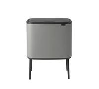 Brabantia Bo Touch Bin, 11 + 23L, avec seaux intérieurs en plastique - Mineral Concrete Grey