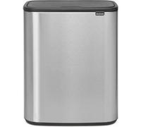 Brabantia Poubelle Bo Touch Bin 2x30 L Acier mat