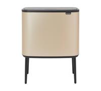 Poubelle à couvercle tactile TOUCH BIN 3 x 11 l, champagne, Brabantia