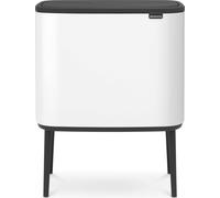Brabantia 313509 Poubelle, Acier Inoxydable, Blanc, 31.5 x 54 x 68 cm