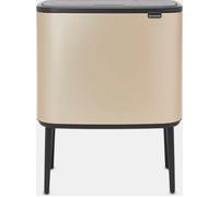 Poubelle à couvercle tactile TOUCH BIN 3 x 11 l, champagne, Brabantia